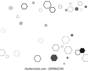 Template Design. Realistic geometric mesh cells texture. Abstract white vector wallpaper with hexagon grid.