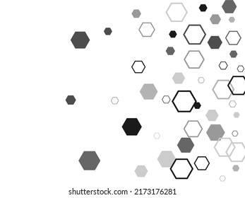 Template Design. Realistic geometric mesh cells texture. Abstract white vector wallpaper with hexagon grid.