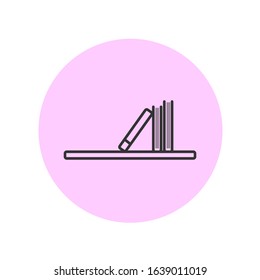 template  design simple bookshelf icon