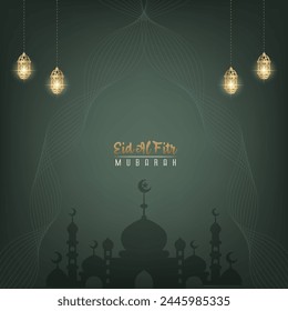 template design for social media greetings celebrating Eid al-Fitr, exclusive premium luxury	