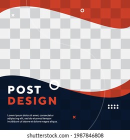 Template design social media post template