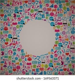 template design Social network light bulb idea vector illustration