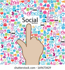 template design Social network light bulb idea vector illustration 