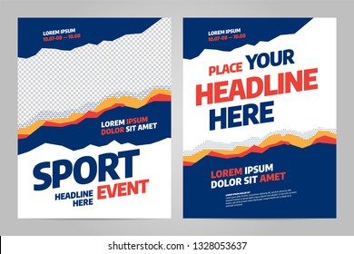 Template design for sport event, tournament or championship. Sport background.