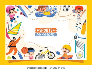 Template Design With Sports Elements