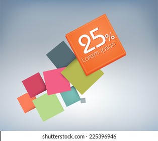 template design with squares. abstract layout for promotional campaigns 