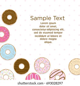 Template design with sweet donuts design