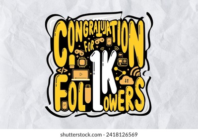 template design for a thousand social media followers