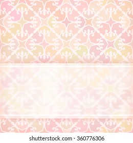 Vorlage für Design, transparenter weißer Banner auf quadratischem Zierhintergrund