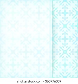 Plantilla para diseño, Banner blanco transparente sobre fondo ornamental cuadrado