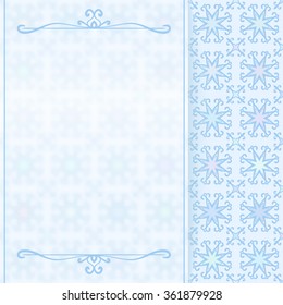 Template for design, Transparent white banner on square arabic ornamental background