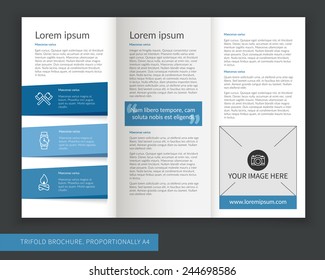 Business Trifold Brochure Design Template Easily Stock Vector (Royalty ...