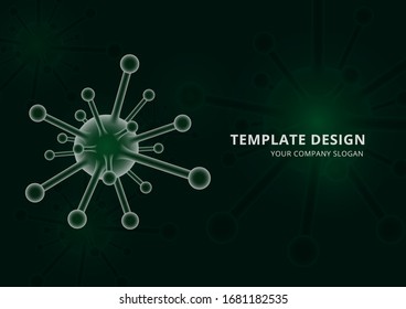 Template Design , Vector and illustration Corona virus or COVID-19 Abstract background