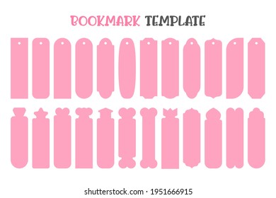 Template design vector for paper bookmarks Isolated on white background svg