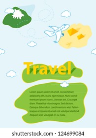 Template design vector poster for travel