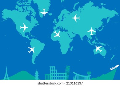 Template design vector poster for travel.
