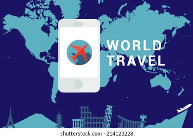 Template design vector poster for travel. 