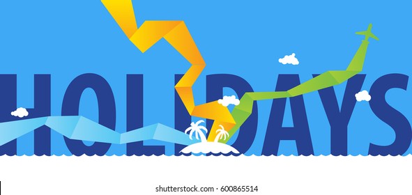 Template design vector poster for travel.
