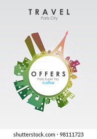 Template design vector poster for travel