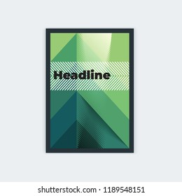 Template design for vertical abstract cover A4 with place for text. For the design of a booklet, a poster, leaflets, books.