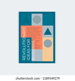 Template design for vertical abstract cover A4 with place for text. For the design of a booklet, a poster, leaflets, books.