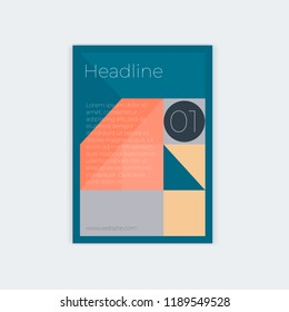 Template design for vertical abstract cover A4 with place for text. For the design of a booklet, a poster, leaflets, books.