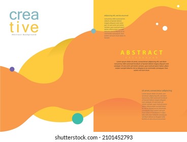Template design. Wave shape colorful background