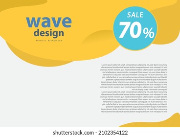 Template design. Wave shape colorful background