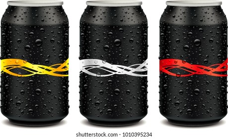 Template design with waves for Aluminum Tin Cans