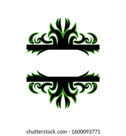 template design of wedding ornament on white background. 