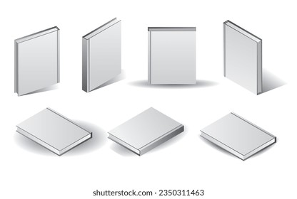 template design White book mockup for cover, flyer for information presentation. brochure or picture