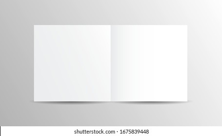 Template for design. White realistic template for brochure. Vector