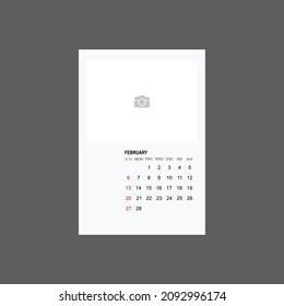 diseño de plantilla para el calendario 2022 con tamaño A3