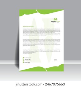 Template for designing business letterheads for documents