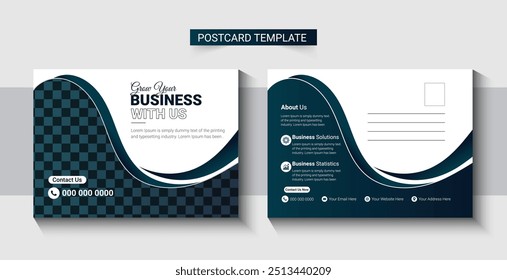 Template for designing business postcards. Incredible and modern postcard design.