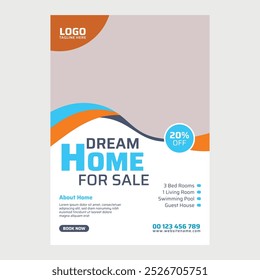 Plantilla para el diseño de folletos y carteles inmobiliarios
