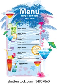 Template Designs Of Cocktail Menu