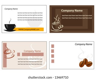 Template designs of menu and business card for coffee shop and restaurant