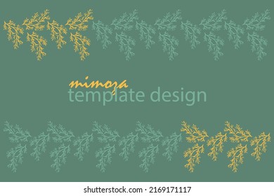 Template Desing For Blank, Card, Etc. Green And Yellow Colours.
