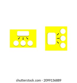 template diagram of the division of 1 main object into three parts