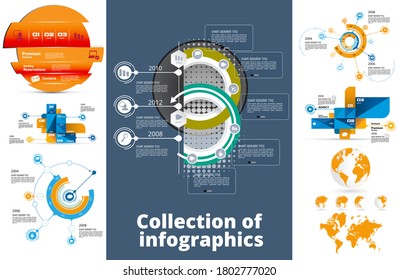 Template for diagram, graph and chart presentation. Vector business concept