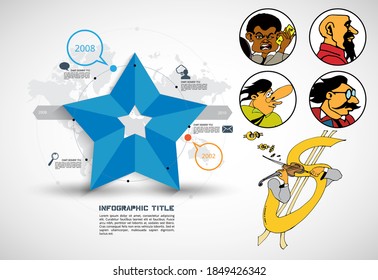 Plantilla para la presentación de diagramas, gráficos y gráficos. Concepto de negocio de vectores