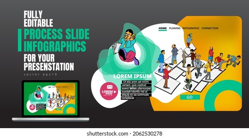 Template for diagram, graph and chart presentation. Vector business concept