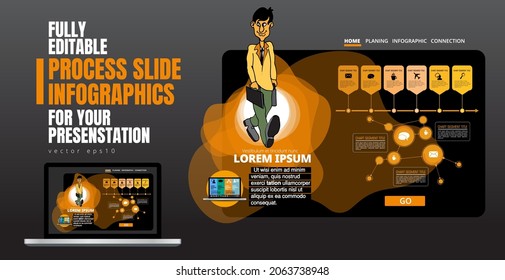 Vorlage für Diagramm, Grafik und Darstellung von Diagrammen. Geschäftskonzept des Vektorsektors