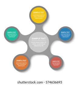 Template for diagram, graph, presentation. Abstract background vector elements for infographic.