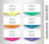 Template for diagram, graph, presentation and chart with 6 options, parts, steps or processes. Vector infographic 