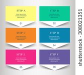 Template for diagram, graph, presentation and chart with 6 options, parts, steps or processes. Vector infographic 