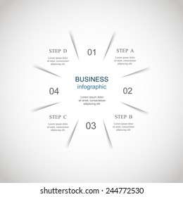 Template for diagram, graph, presentation and chart. Business concept with 4 or 8 options, parts, steps or processes.