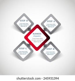 Template for diagram, graph, presentation and chart. Business concept with 4 options, parts, steps or processes. Abstract background. 