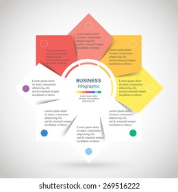 Template for diagram, graph, presentation and chart. Business concept with 8 options, parts, steps or processes. 